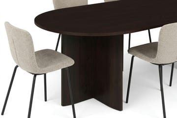 Vera spisegruppe rektangulær 220 cm røget eg med 6 Katy spisebordsstole - Røget eg - Møbler - Borde - Spisebordssæt