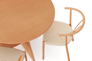 Vera spisegruppe rund 110 cm eg med 4 Elysia spisebordsstole - Eg - Møbler - Borde - Spisebordssæt