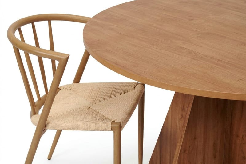 Vera spisegruppe rund 110 cm eg med 4 Winston spisebordsstole - Eg - Møbler - Borde - Spisebordssæt