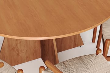 Vera spisegruppe rund 130 cm eg med 6 Dastoori spisebordsstole - Eg - Møbler - Borde - Spisebordssæt