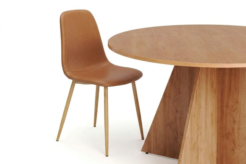 Vera spisegruppe rund 130 cm eg med 6 Nibe spisebordsstole - Eg - Møbler - Borde - Spisebordssæt