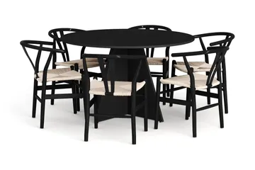 130 cm - Sortbejdset eg