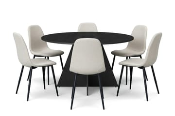 Beige|Sort - Sortbejdset eg