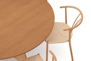Vera spisegruppe rund 150 cm eg med 6 Elysia spisebordsstole - Eg - Møbler - Borde - Spisebordssæt
