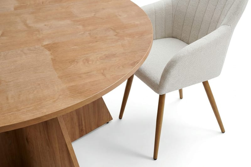 Vera spisegruppe rund 150 cm eg med 6 Filippa spisebordsstole - Eg - Møbler - Borde - Spisebordssæt