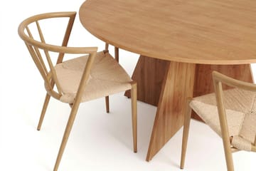 Vera spisegruppe rund 150 cm eg med 6 Winston-spisestole - Eg - Møbler - Borde - Spisebordssæt