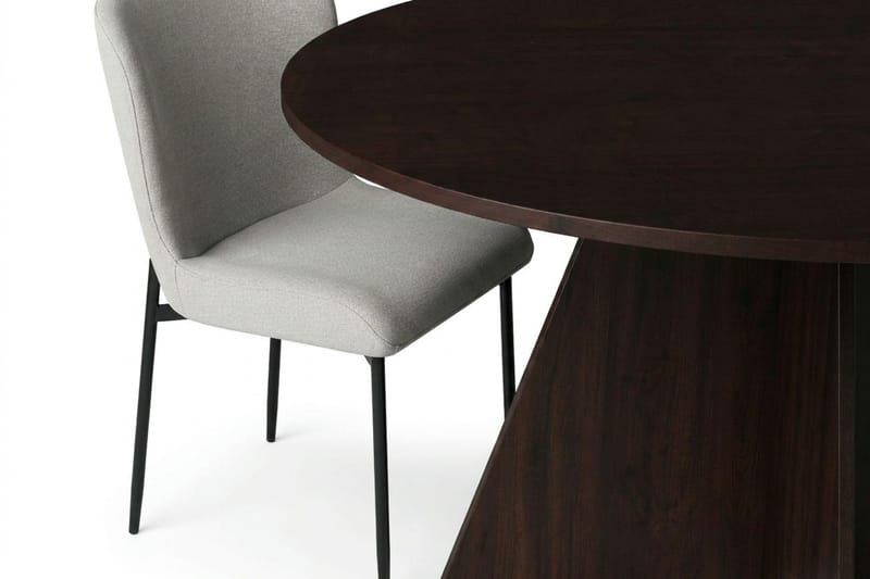 Vera spisegruppe rund 150 cm røget eg med 6 Elsie spisestole - Røget eg/Beige - Møbler - Borde - Spisebordssæt