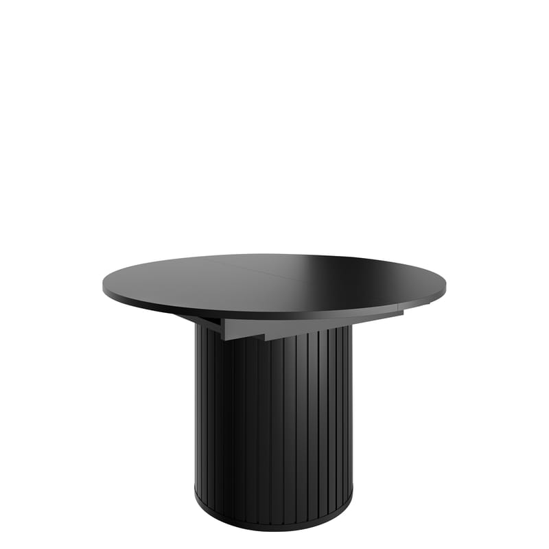 Veyricor Förlängningsbart Spisebord 120-160 cm Rundt - Sort - Møbler - Borde - Spisebord og køkkenbord