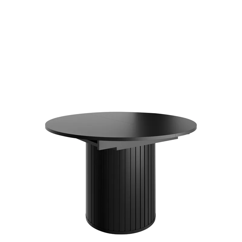 Veyricor Förlängningsbart Spisebord 120-160 cm Rundt, Sort