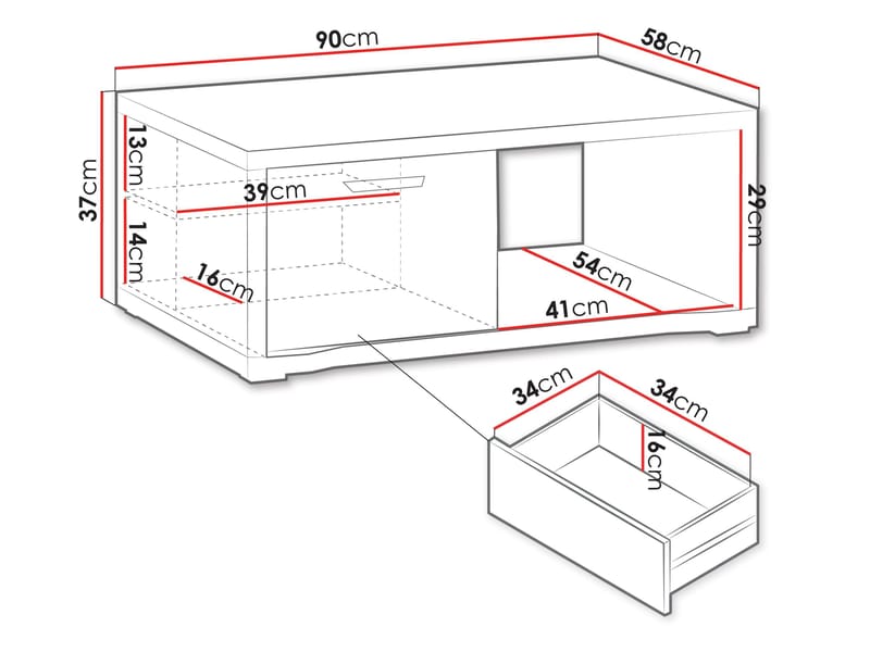 Veyricus Sofabord 90 cm - Møbler - Borde - Sofabord