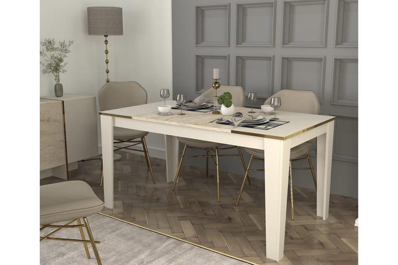 Veyron Spisebord 145 cm Rektangulært - Beige/Sandsten - Møbler - Borde - Spisebord og køkkenbord