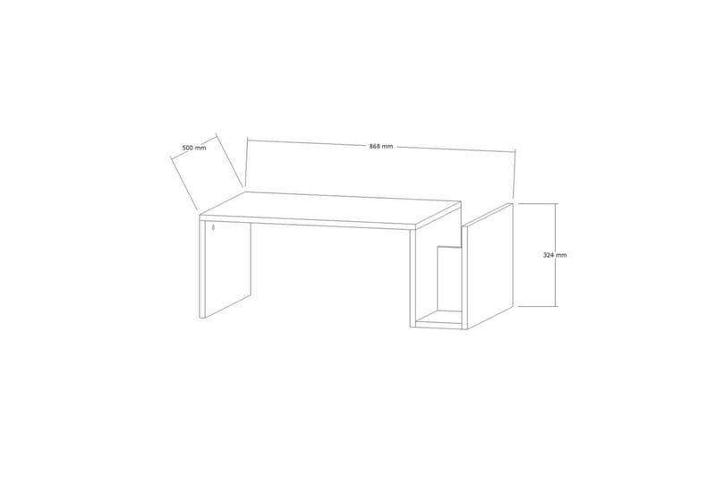 Vimenil Sofabord 87 cm - Hvid - Møbler - Borde - Sofabord