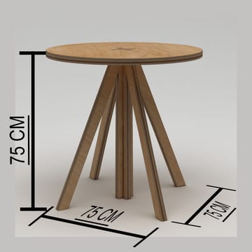 Vimora Spisebord 75 cm - Naturligt træ - Møbler - Borde - Spisebord og køkkenbord