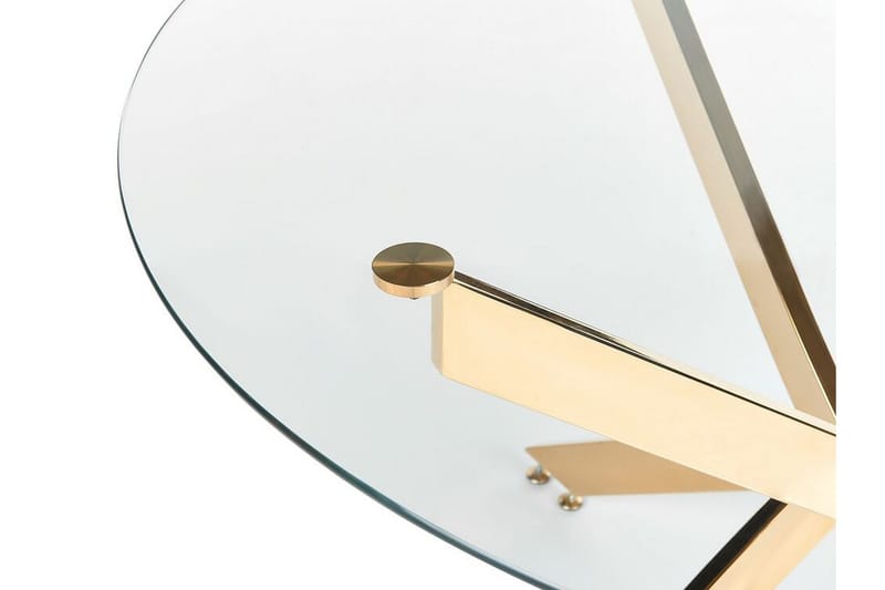 Vincenzo Spisebord 120 cm Rund - Gennemsigtig/Guld - Møbler - Borde - Spisebord og køkkenbord