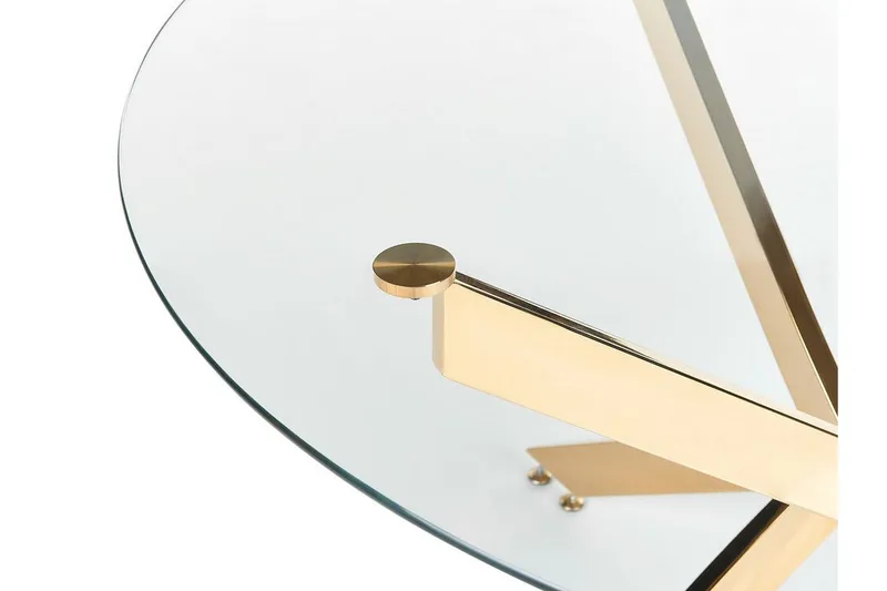 Vincenzo Spisebord 120 cm Rund - Gennemsigtig/Guld - Møbler - Borde - Spisebord og køkkenbord