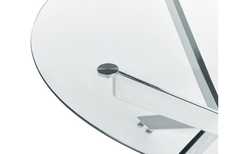 Vincenzo Spisebord 120 cm Rund - Gennemsigtig/Sølv - Møbler - Borde - Spisebord og køkkenbord