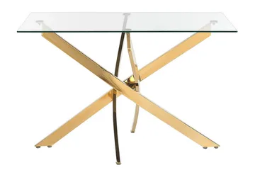 Vincenzo Spisebord 70x120 cm - Gennemsigtig/Guld - Møbler - Borde - Spisebord og køkkenbord