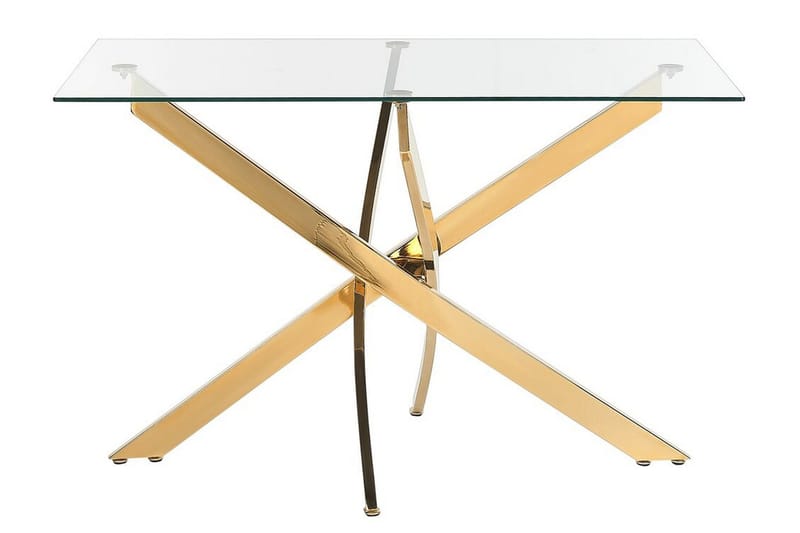 Vincenzo Spisebord 70x120 cm - Gennemsigtig/Guld - Møbler - Borde - Spisebord og køkkenbord