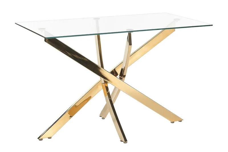 Vincenzo Spisebord 70x120 cm, Gennemsigtig/Guld