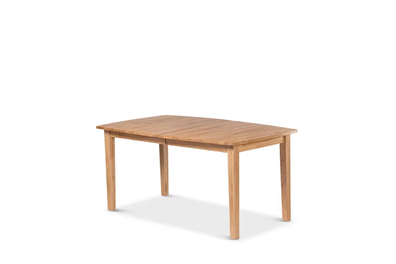 Visby Udtræksbart Spisebord 160-120 cm Oval til 6 personer i massivt træ, Brun/Natur