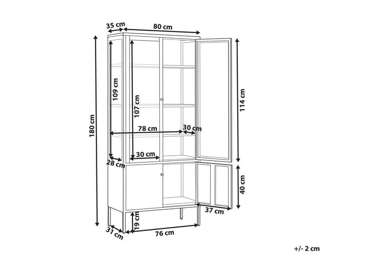 Vitrineskab Oxted - Opbevaring - Skab - Vitrineskabe