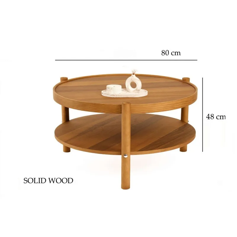 Vornel Sofabord 80 cm - Mørkebrun - Møbler - Borde - Sofabord