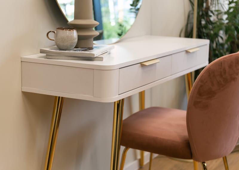 Walia Sminkebord 113 cm - Hvid - Møbler - Borde - Sminkebord & konsolbord