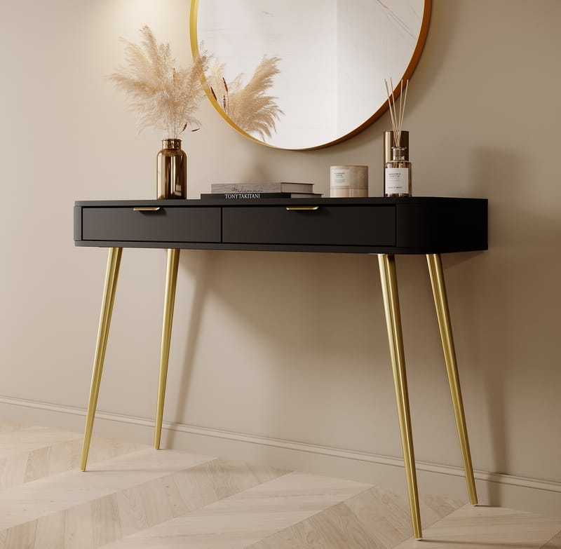 Walia Sminkebord 113 cm - Sort - Møbler - Borde - Sminkebord & konsolbord
