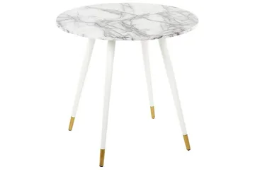 Wellon Spisebord 80 cm - Hvidt Guld - Møbler - Borde - Spisebord og køkkenbord