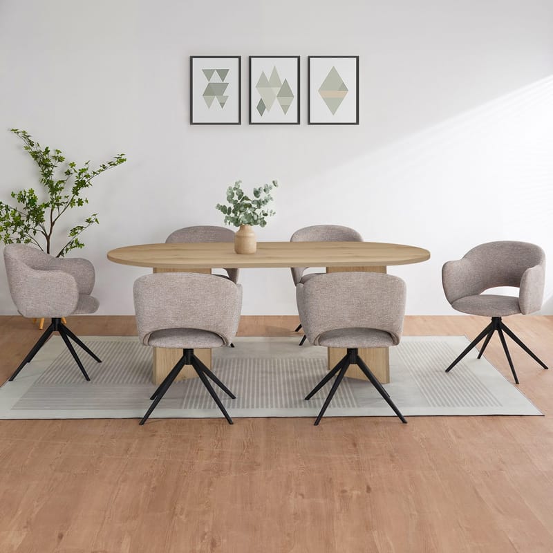Wigan spisebord ovalt 200x100 cm - Eg - Møbler - Borde - Spisebord og køkkenbord