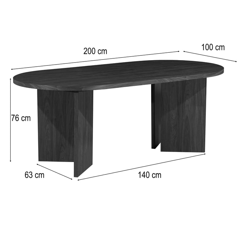 Wigan spisebord ovalt 200x100 cm - Eg - Møbler - Borde - Spisebord og køkkenbord