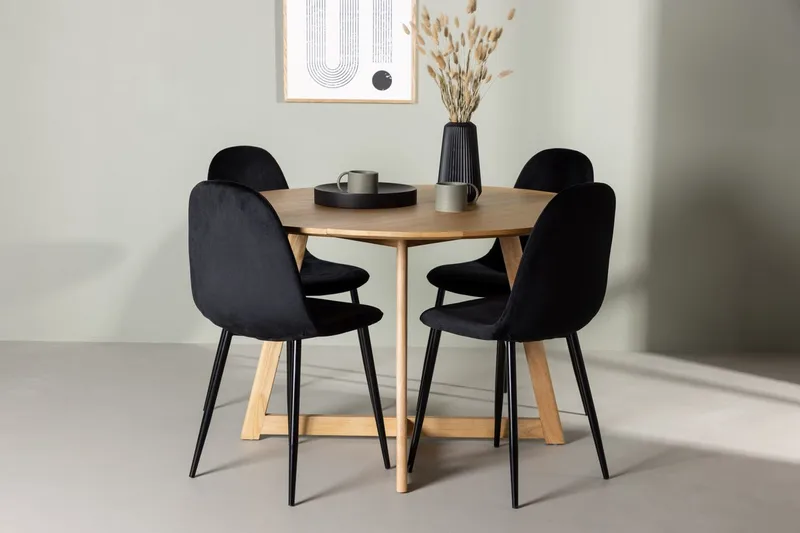 Yakidon Spisebord 120 cm med 4 Polar Køkkenstole