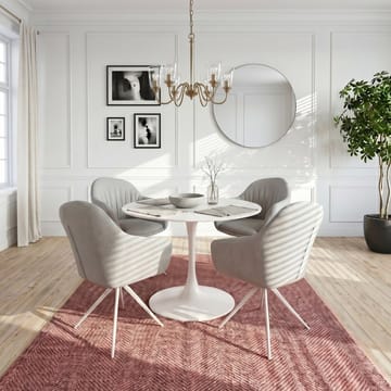 Yazoo spisebord rundt 100 cm - Kashmircreme - Møbler - Borde - Spisebord og køkkenbord