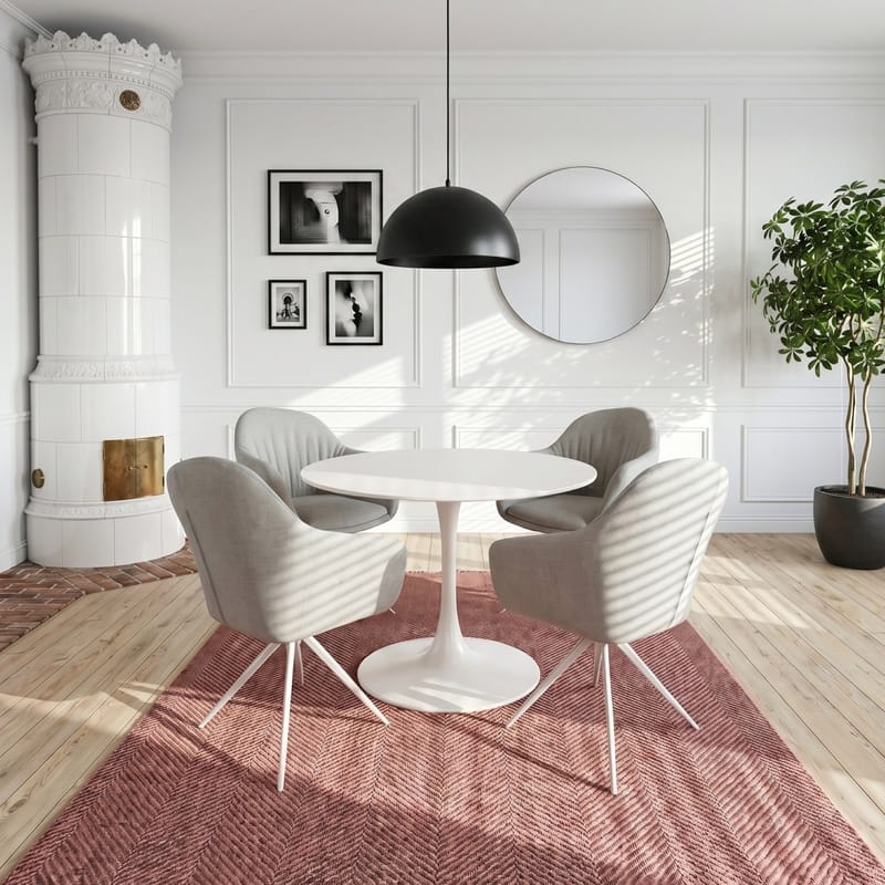 Yazoo spisebord rundt 100 cm - Kashmircreme - Møbler - Borde - Spisebord og køkkenbord