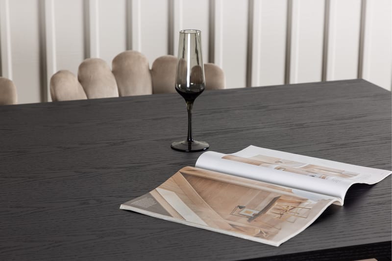 Ystad Spisebordssæt 220 cm Rektangulær med 6 Limhamn Stole - Beige - Møbler - Borde - Spisebordssæt