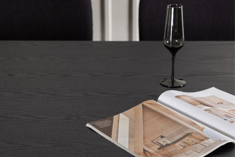 Ystad Spisebordssæt 220 cm Rektangulær med 6 Yesterday Stole - Sort - Møbler - Borde - Spisebordssæt