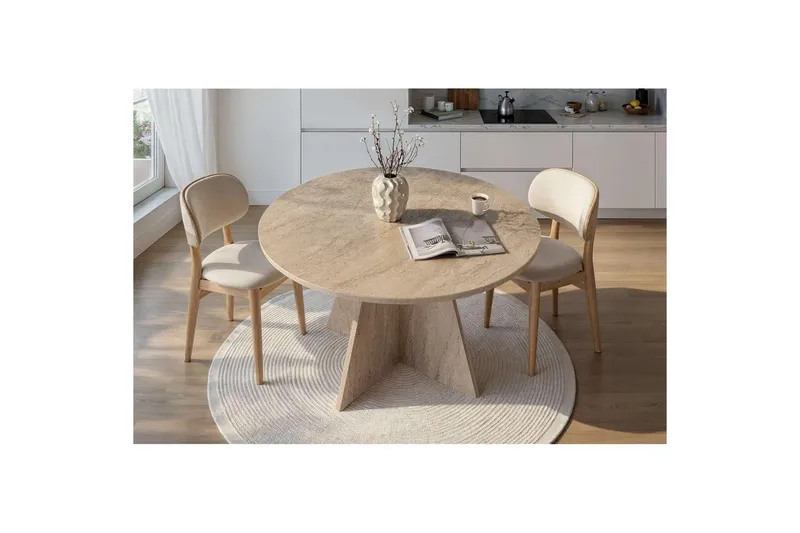 Zalen Spisebord 120 cm - Beige - Møbler - Borde - Spisebord og køkkenbord