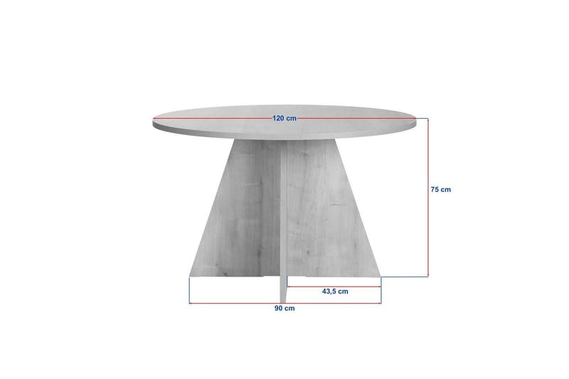 Zalen Spisebord 120 cm - Sort - Møbler - Borde - Spisebord og køkkenbord