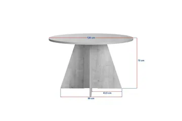 Zalen Spisebord 120 cm - Valnød - Møbler - Borde - Spisebord og køkkenbord