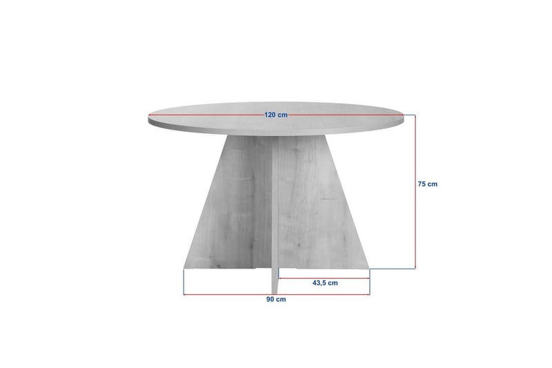 Zalen Spisebord 120 cm - Valnød - Møbler - Borde - Spisebord og køkkenbord