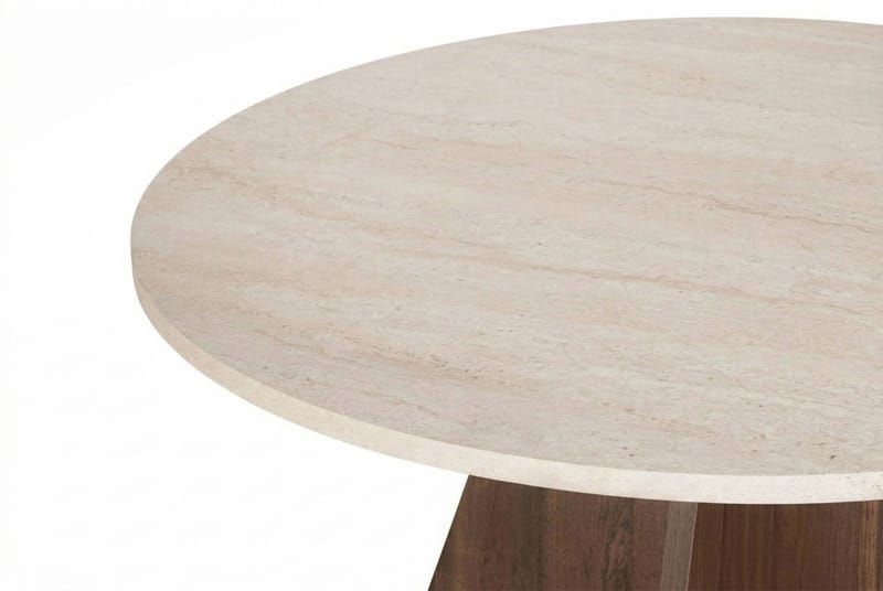 Zalen Spisebord 120x75x120 cm - Travertine Walnut - Møbler - Borde - Spisebord og køkkenbord