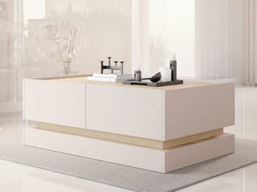 Zelric Rektangulært Sofabord 97 cm i Træ - Beige - Møbler - Borde - Sofabord