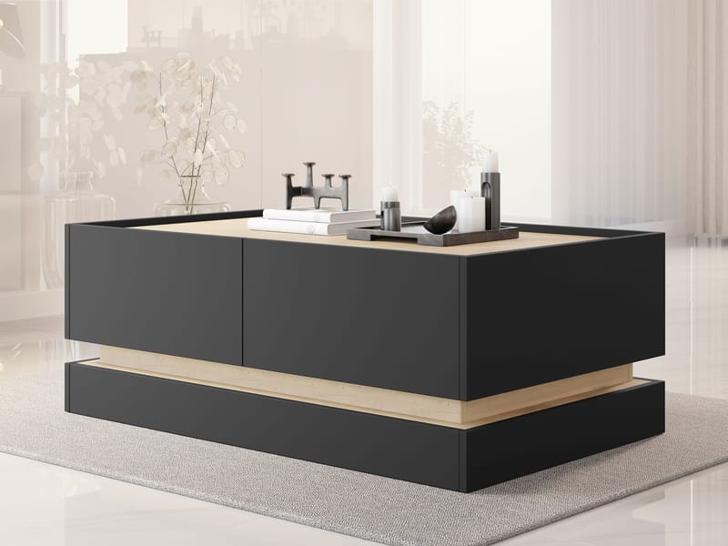 Zelric Sofabord 97 cm - Sort - Møbler - Borde - Sofabord