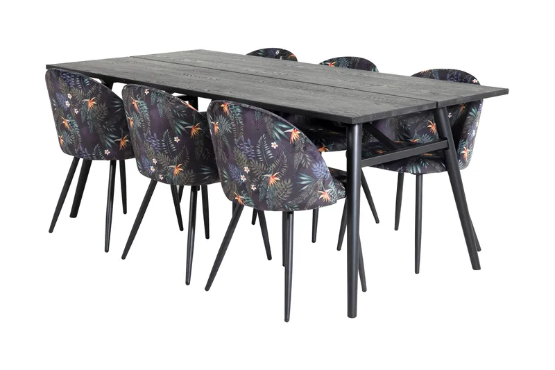 Zenazmi spisesæt 195 cm + 6 Sedavi spisebordsstole