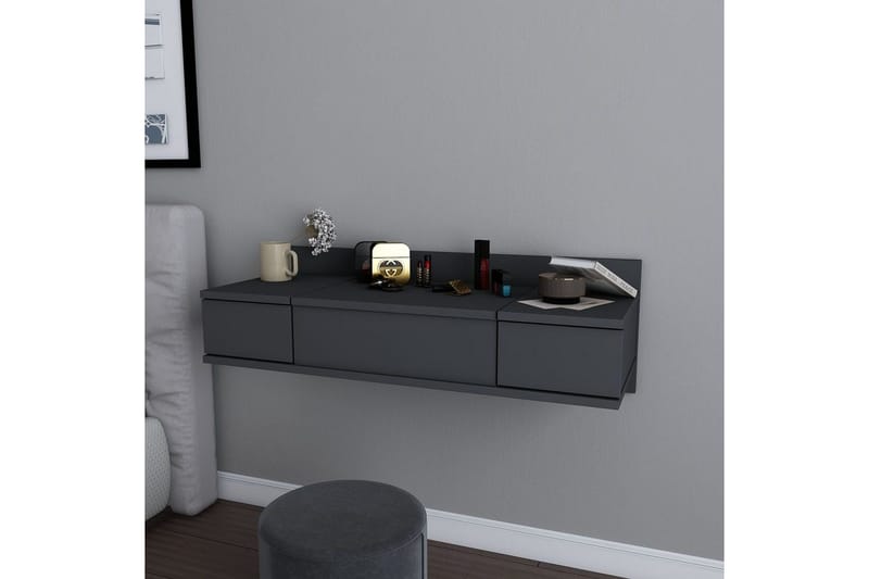 Zenn Toiletbord 100 cm - Antracit - Møbler - Borde - Sminkebord & konsolbord - Makeup bord med spejl