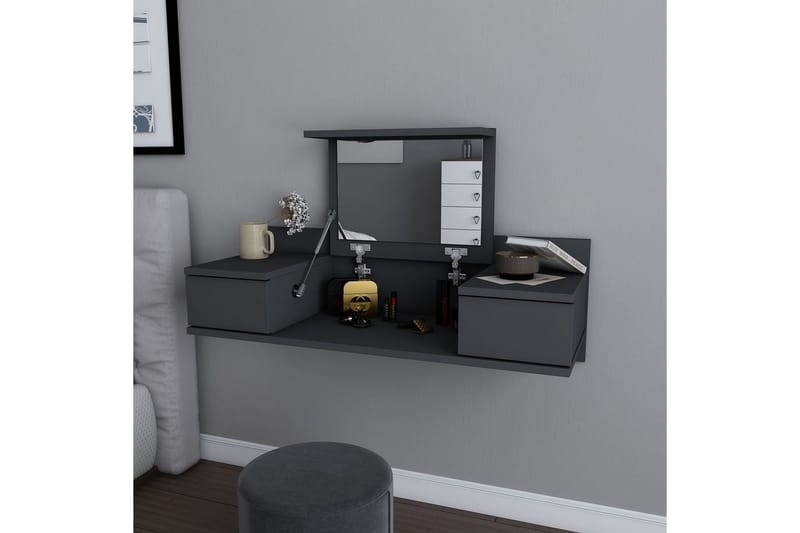 Zenn Toiletbord 100 cm - Antracit - Møbler - Borde - Sminkebord & konsolbord