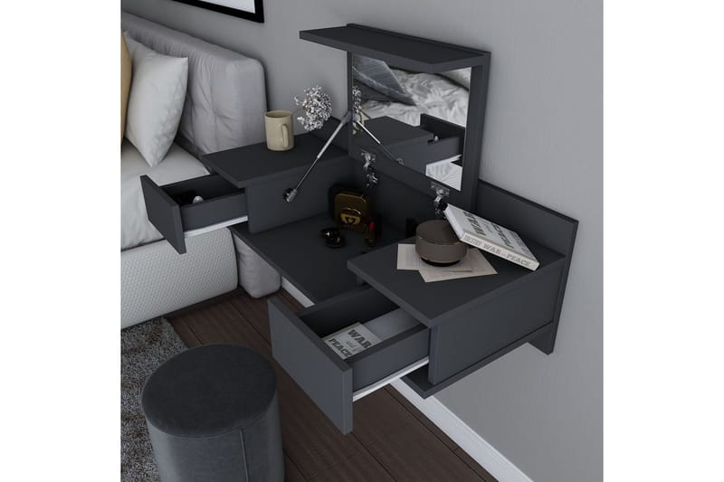 Zenn Toiletbord 100 cm - Antracit - Møbler - Borde - Sminkebord & konsolbord