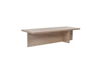 Zephral Rektangulært Sofabord 120 cm i Sten med Skulpturel Travertin - Beige - Møbler - Borde - Sofabord