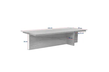 Zephral Rektangulært Sofabord 120 cm i Sten med Skulpturel Travertin - Beige - Møbler - Borde - Sofabord