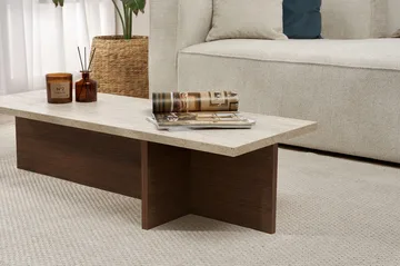 Zephral Sofabord 120x30x45 cm - Travertin, Milano Walnut - Møbler - Borde - Sofabord